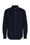 ONLY & SONS Michael Regular Fit Stretch Cord Hemd LS Navy Blazer