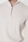 Clean Cut Copenhagen Lauritz 1/2 Zip Knit Ecru Melange