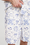 Solid Liam Elast Aop Shorts Insignia Blue