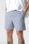 Woodbird Bommy Stripe Shorts Navy-White