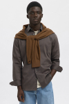 Selected Performance Stretch LS Hemd Morel Mixed Black
