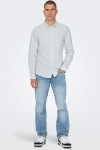 ONLY & SONS Caiden LS Linen Hemd Cashmere Blue