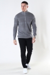 Kronstadt Hannes half zip cotton knit Anthracite