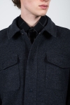 Clean Cut Copenhagen Dean Bonded Overshirt Dark Navy Melange