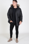 Solid Decker Parka Jacke Black