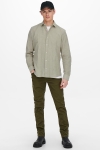 ONLY & SONS Caiden LS Linen Hemd Oil Green