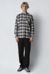 Fat Moose Forest flannel Hemd Mid grey/Light grey 001