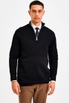 Selected MAINE LS KNIT HALF ZIP Black