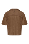 ONLY & SONS Novak Relax Resort SS Lace Hemd Sepia