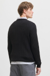 Jack & Jones Emil Knit Cable Crew Neck Black