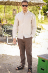 Selected Slim Sun Linen Hemd LS Pure Cashmere