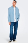 ONLY & SONS DAY REG DOWN CHAMBRAY LS Hemd Light Blue Denim