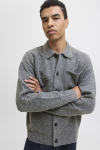 Jack & Jones Finn Knit Button Cardigan Medium Grey Melange