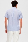 Selected SLHREGNEW-LINEN Hemd SS CLASSIC Cashmere Blue