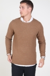 Clean Cut Aberdeen Crew Neck Stricken Warm Sand Melange