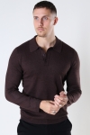 ONLY & SONS WYLER LIFE LS POLO KNIT Demitasse