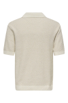 ONLY & SONS Adrian Regular Fit Resort Polo Knit  Silver Lining