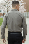 Clean Cut Copenhagen Oxford Stretch Plain L/S Dusty Green
