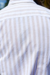 Selected Reg New Linen Hemd LS Kelp Stripe
