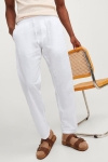 Jack & Jones Kane Summer Linen Jogger Pants Bright White