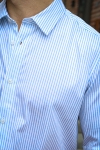 ONLY & SONS Miles SS Stretch Hemd Cashmere Blue Stripe