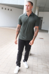 Selected Fave Zip Polo SS Deep Forest