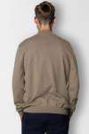 Clean Cut Copenhagen Claude half zip knit Dark beige melange