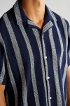 Woodbird Hale Striped Hemd Navy