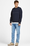 Jack & Jones COPENHAGEN BIG  SWEAT CREW NECK Navy Blazer