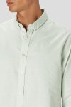 Clean Cut Copenhagen Oxford Stretch Plain L/S Pale Green Mel