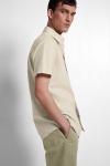 Selected Regular New Linen Hemd SS Pure Cashmere