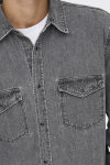 ONLY & SONS Bane Regular Fit Denim Hemd Light Grey Denim