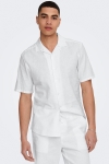 ONLY & SONS Caiden SS Resort Linen Hemd White
