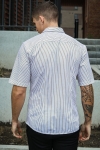 ONLY & SONS Miles SS Stretch Hemd Chinchilla Stripe