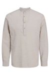Jack & Jones Summer Half Placket Hemd Ls Crockery