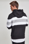 Uhrban Classics Chest Striped Hoody Black/ White/ Grey