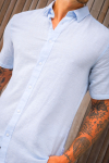 ONLY & SONS Caiden SS Linen Hemd Cashmere Blue