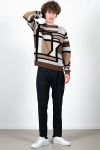 Clean Cut Copenhagen Jones O-Neck Knit Brown Mix