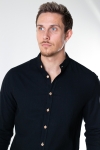 Kronstadt Dean Diego Cotton henley Hemd Black