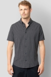 Clean Cut Copenhagen Hudson AOP Stretch Hemd SS Dark Navy Dot