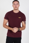 Superdry Orange Label Vintage Embroidery T-Hemd Buck Burgundy Marl