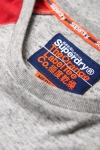 Superdry O L Eng'D Baseball L/S T-Hemd Varsity Silver Grit