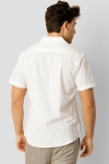 Clean Cut Copenhagen Bowling Cotton Linen Hemd SS White