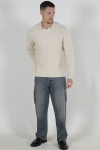 Jack & Jones Relaxed Fit Structered Knit Polo Summer Sand