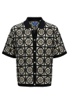 Jack & Jones Cartagena Crochet Knit Polo Black