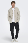 ONLY & SONS Michael Regular Fit Stretch Cord Hemd LS Silver Lining