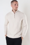 Clean Cut Copenhagen Lauritz 1/2 Zip Knit Ecru Melange
