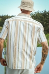 Selected Relax New Linen Hemd SS Resort Kelp Multi Stripe