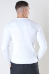 Kronstadt Jacksen rib crew knit Off White