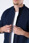 Selected SLHREGNEW-LINEN Hemd LS CHINA W Navy Blazer